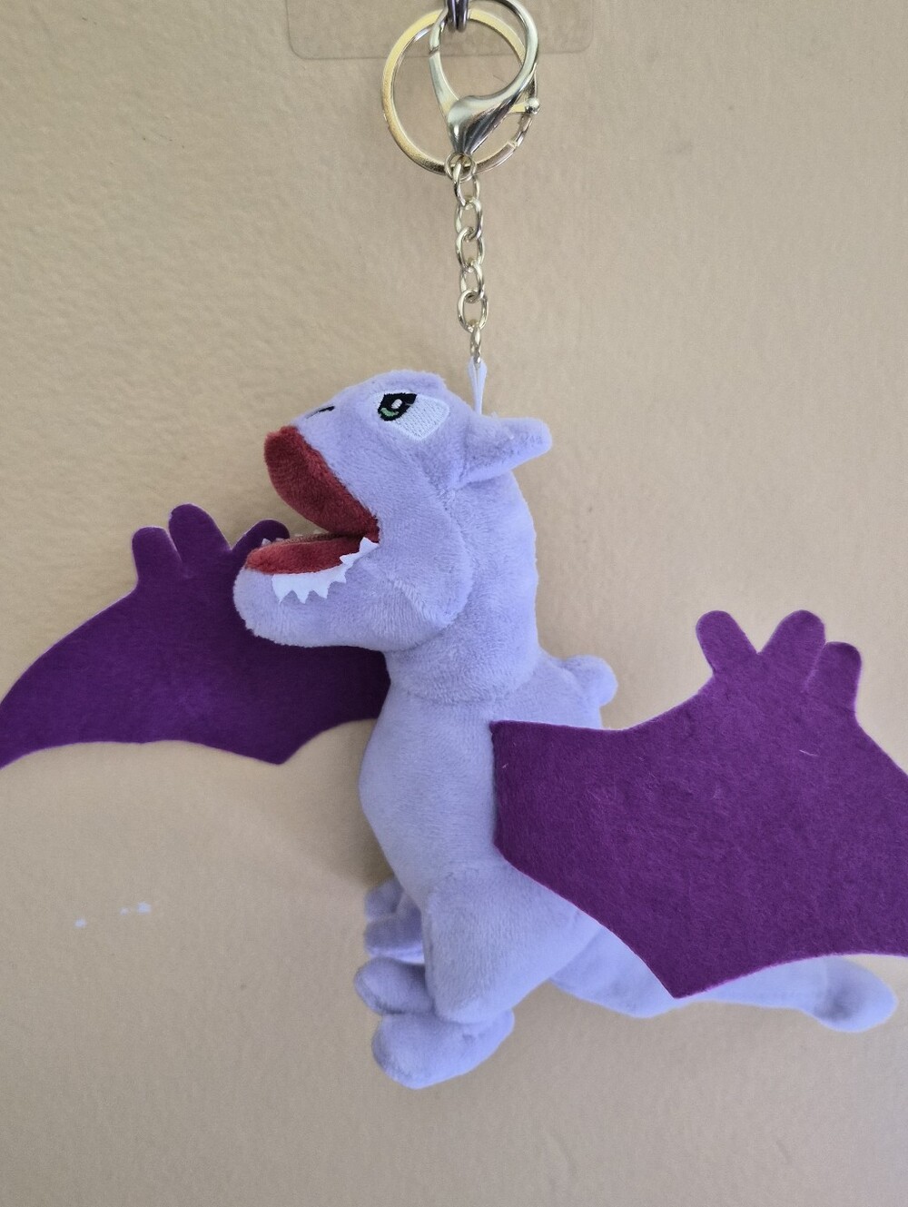 Pokémon Aerodactyl Bag Clip-On Keychain Soft Plush Stuffed Animal Plushies Toy